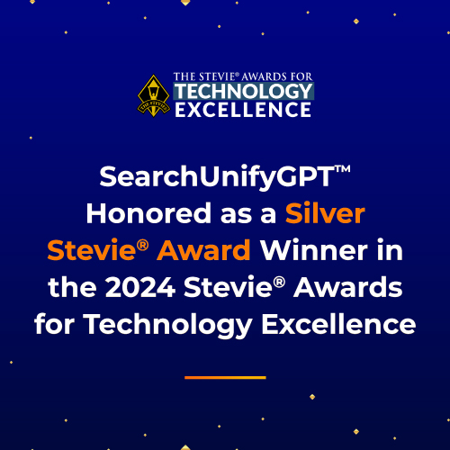 SearchUnifyGPT<sup>™</sup> Honored as a Silver Stevie<sup>®</sup> Award Winner in the 2024 Stevie<sup>®</sup> Awards for Technology Excellence