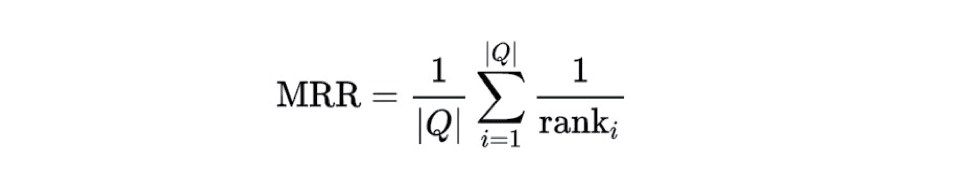 Mean Reciprocal Rank
