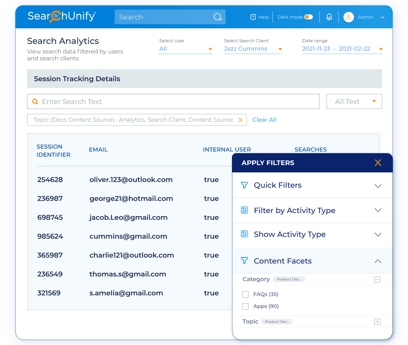 Richer Insights in Session Tracking Report