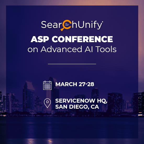 SearchUnify to Present at ASP Conference on Advanced AI Tools in San Diego