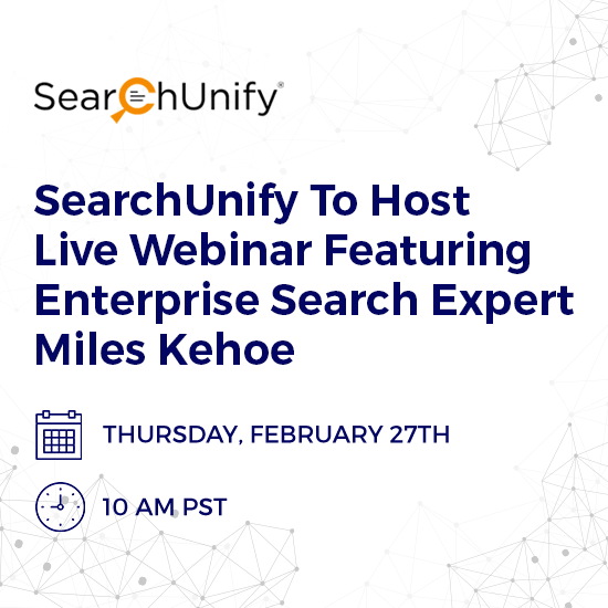 SearchUnify To Host Live Webinar On Augmented Intelligence: The Future of Enterprise Search