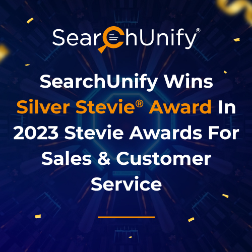 SearchUnify Wins Silver Stevie<sup>®</sup> Award in 2023 Stevie Awards for Sales & Customer Service