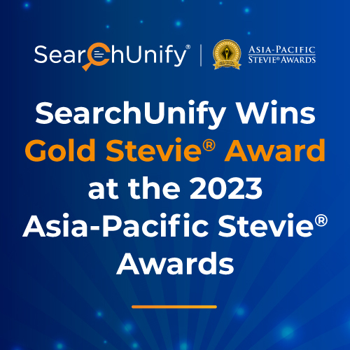 SearchUnify Wins Gold Stevie<sup>®</sup> Award at the 2023 Asia-Pacific Stevie<sup>®</sup> Awards