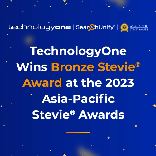 TechnologyOne Wins Bronze Stevie<sup>®</sup> for Innovative Use of Technology in Customer Service at Asia-Pacific Stevie Awards