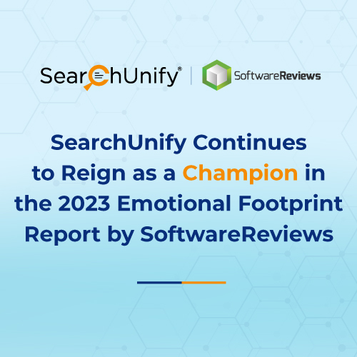 SearchUnify Continues to Reign as a Champion in the 2023 Emotional Footprint Report by SoftwareReviews