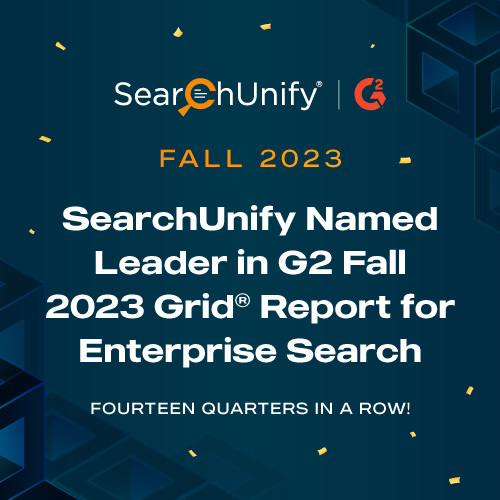 SearchUnify Named Leader in G2 Fall 2023 Grid<sup>®</sup> Report for Enterprise Search