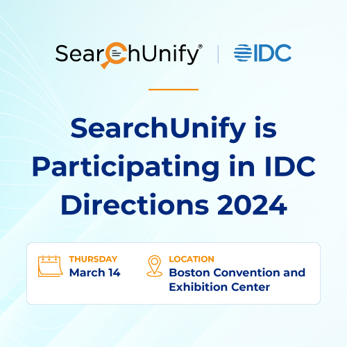 SearchUnify is Participating in IDC Directions 202419768