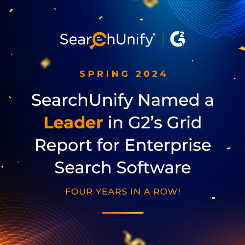 SearchUnify Earns Leader Status in the Latest 2024 G2 Grid<sup>®</sup> Report for the Fourth Year in a Row