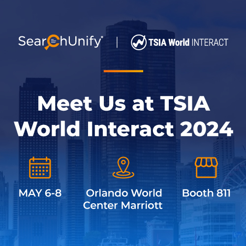 SearchUnify is a Gold Sponsor at TSIA World Interact 202419988